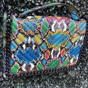 Aldo Vibrant Snakeskin Crossbody Bag